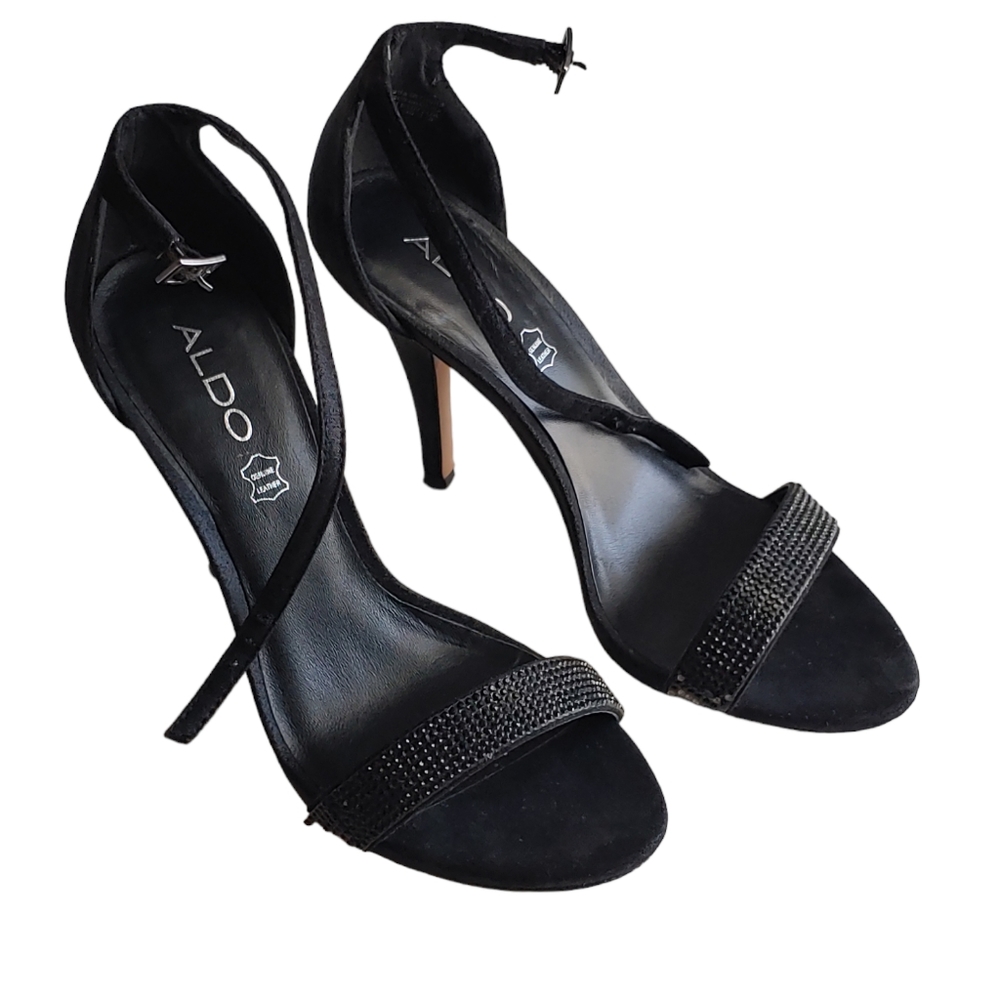 Aldo Black Sparkly Laniel Heels Size 7.5